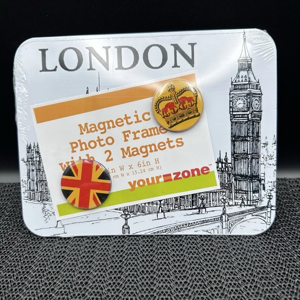 Your Zone London Magnetic Photo Frame w/ 2 Magnets Big Ben New Sealed
